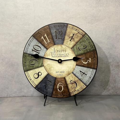 Le Belle Bleue Wall Clock | Ultra Quiet Quartz Mechanism | Hand Made in USA Beautiful Crisp Lasting Color | Comes in 8 Sizes | 12-Inch