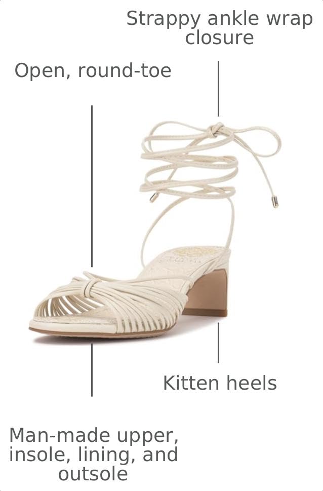 Image of Vince Camuto Lory Ankle Wrap Kitten Heel Sandals | Party Sandals