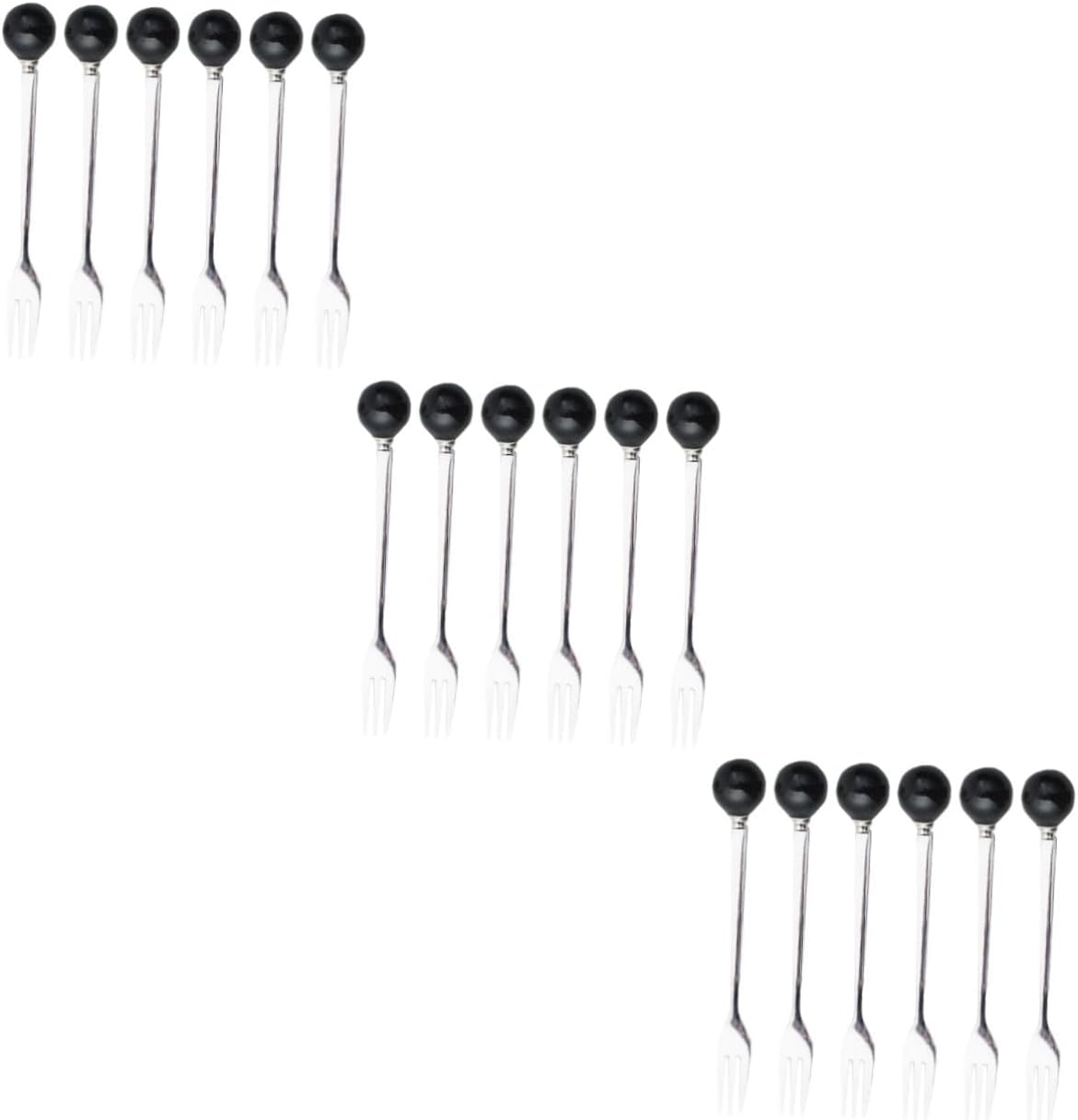 Dinner Forks, 18 Pcs Flatware Jar with Lid Tiny Fork Fondue Forks Two Tine Fork Noodle Fork Salad Forks Dessert Fork Ice Cream Fork Mini Fork Fruit Fork Tableware Household