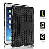 TCD - Apple iPad Air 2, 2nd Generation Multiple Layer Grenade Armor Shockproof Kickstand Case Cover for Ultimate Protection - Black