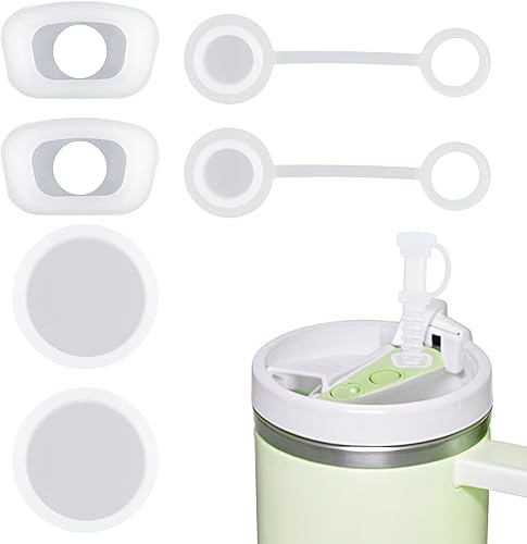 COMNICO Juego de 6 tapones de silicona a prueba de derrames compatibles con vasos de 4030 onzas, versión 1.0 y 2.0, kit antifugas, incluye 2 tapones