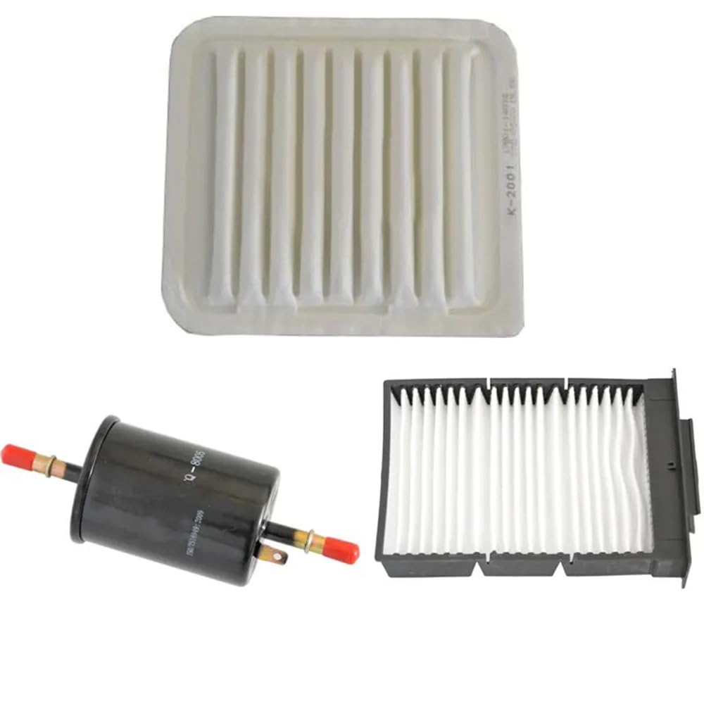 Filtr Powietrza Kabinowego dla Geely Panda 2009, 3 szt. Filtr powietrza samochodowego Filtr kabinowy Filtr paliwa 17801-14010/BYDLK-8101014/96335719