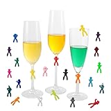 Silicone Wine Glass Marker Drinking Glass Identification Labels Tag Signs, Wine Glass Drink Markers...