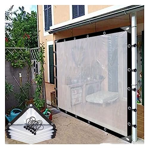 Bâche Plastique Transparente Résistant Aux Intempéries avec 20 Cordons Élastiques Panneaux Latéraux Gazebo 0,12 Mm for Jardin, Rideau Bâche Transparent ASPZQ ( Color : CLEAR , Size : 5.9x6.56ft/1.8x2m