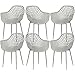 buybyroom Gartenstühle 6er Set, Gartenstuhl Kunststoff mit Armlehne,Gartensessel Wetterfest Loungesessel Outdoor für Garten, Balkonstühle Terrassenstühle Bistrostuhl Balkonmöbel Kleiner Balkon,Grau