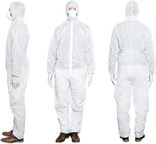 MaiMed Overall Schutzanzug Schutzkleidung Arbeitsanzug Anzug Maler, weiß, XL, 1 St