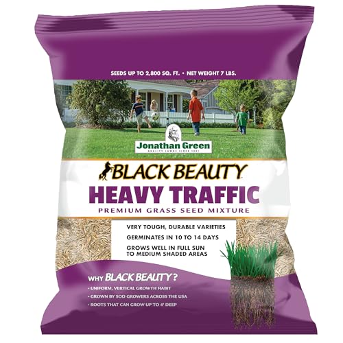 Jonathan Green (11000) Black Beauty Heavy Traffic Grass Seed - Cool Season Lawn Seed (7 lb)