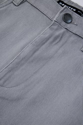 Image of SNITCH Men Casual Wear Trousers| Regular Fit Mid Rise Solid Wide-Leg Pants | 100% Linen Breathable & Lightweight Fabric for Summer, Office & Outings