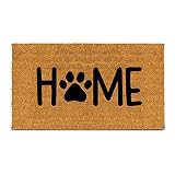PLUS Haven Coco Coir Door Mat with Heavy Duty Backing, Natural Home Doormat, 17.5”x30”, Doormat Outd