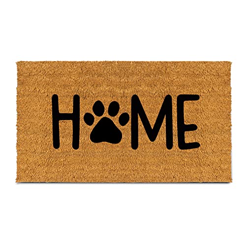 Plus Haven Coco Coir Door Mat With Heavy Duty Backing, Natural Home Doormat, 17.5”X30”, Doormat Outdoor Entrance, Front Porch Door Mat, Easy To Clean Entry Mat, Outdoor/Indoor Uses, Home Decor #TOP13