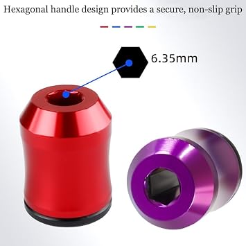 Strong Magnetic Screw Ring, Screwdriver Head Magnetic Ring, Removable Household Tool with Anti-Slip Design, Screwdriver Drill Bit Holder, for Drill Tools & Power Bits,B