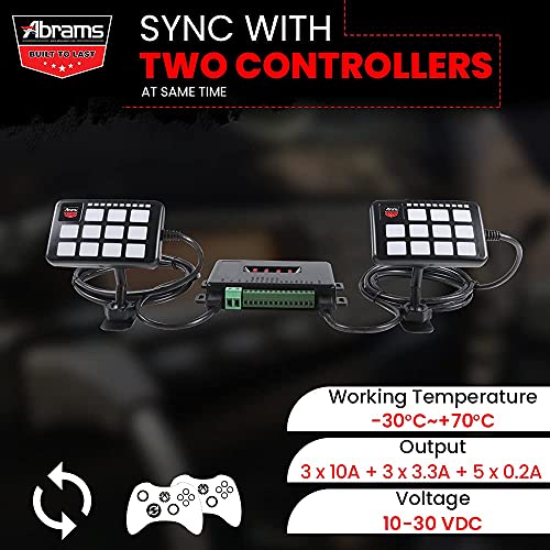 Astro 1100 Series 11 Gang Led Push Button Switch Box Panel – Emergency Car Light Controller With 11 Backlit Control Buttons - Universal Switches Box For Offroad Vehicle, Suv, Atv & Truck - 35 Stickers #TOP6