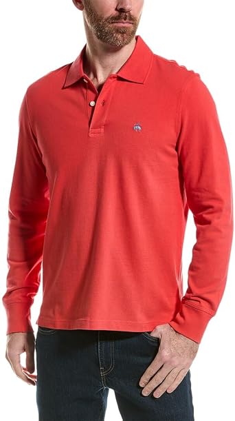 Brooks Brothers mens Long Sleeve Mariner Stripe Half-zip