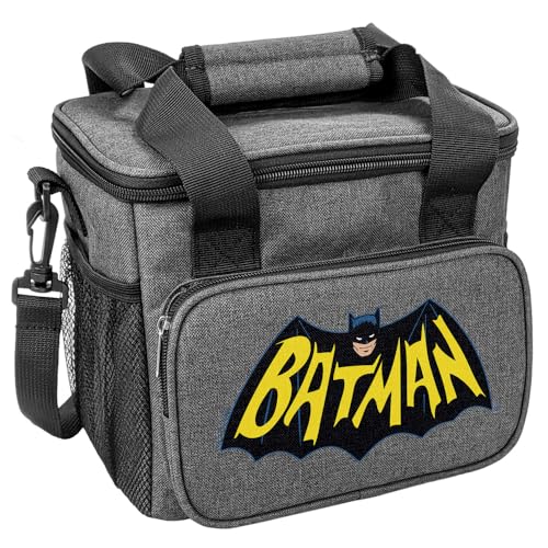 Batman Lunch Box for Adults: Stylish, Insulated, and Perfect for Work 4 Popfunk Batman Classic TV Logo Soft Insulated Cooler Bag, Large Lunch Bag, Lightweight, Thermal and Reusable for Office, Picnic, Beach