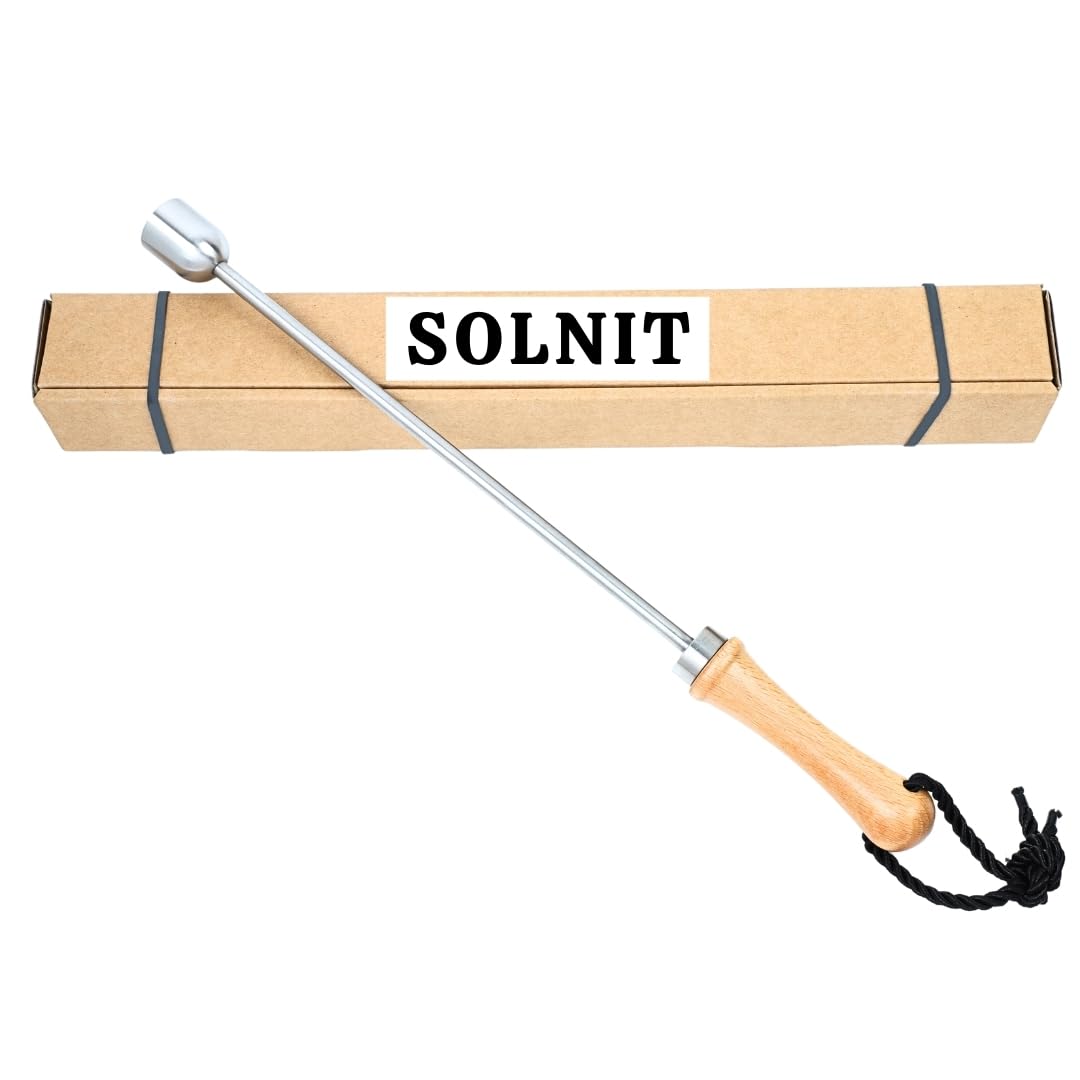 Bierstachel Beerspike Beer Caranelizer Bierkaramellisator Bierwärmer Echte Holz Griff, 100% Lebensmittel geeignete und rostfreiem Edelstahlkugel (Model 2)