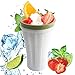 FONDUO Slush Ice Maker - Mrożony kubek do smoothie, wielokrotnego użytku, silikonowy kubek, smoothie, domowy kubek do lodów, dla dzieci i rodziny (zielony)