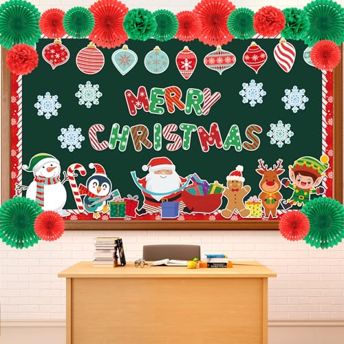 Décorations de Noël Père Noël en papier 3D pour habiller facilement un grand mur vide