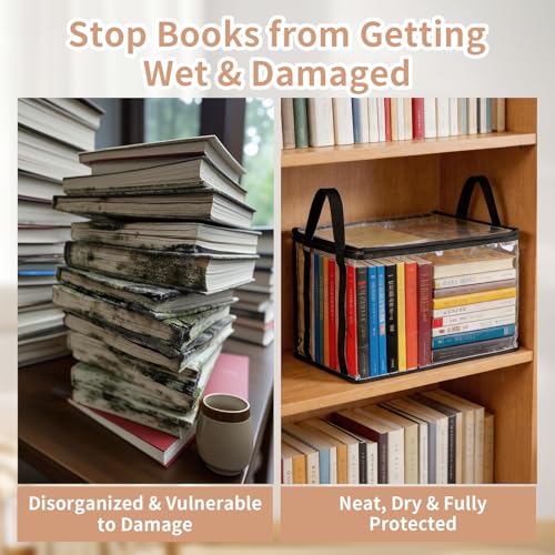 2PCS Clear Book Storage Bag