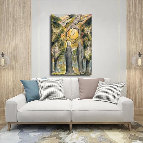 Impression toile William Blake soleil colère déco murale bureau 30x45 - 6