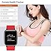 YAMAY Smart Watch for Android and iOS Phone IP68 Waterproof, Fitness Tracker Watch with Heart Rate Monitor Step Sleep Tracker, Smartwatch Compatible with iPhone Samsung, Watch for Men Women Red