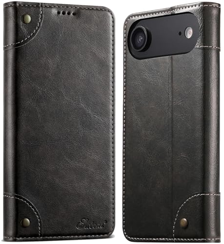 SINIANL for iPhone 17 Air Wallet Case with Card Holder, Dark Gray