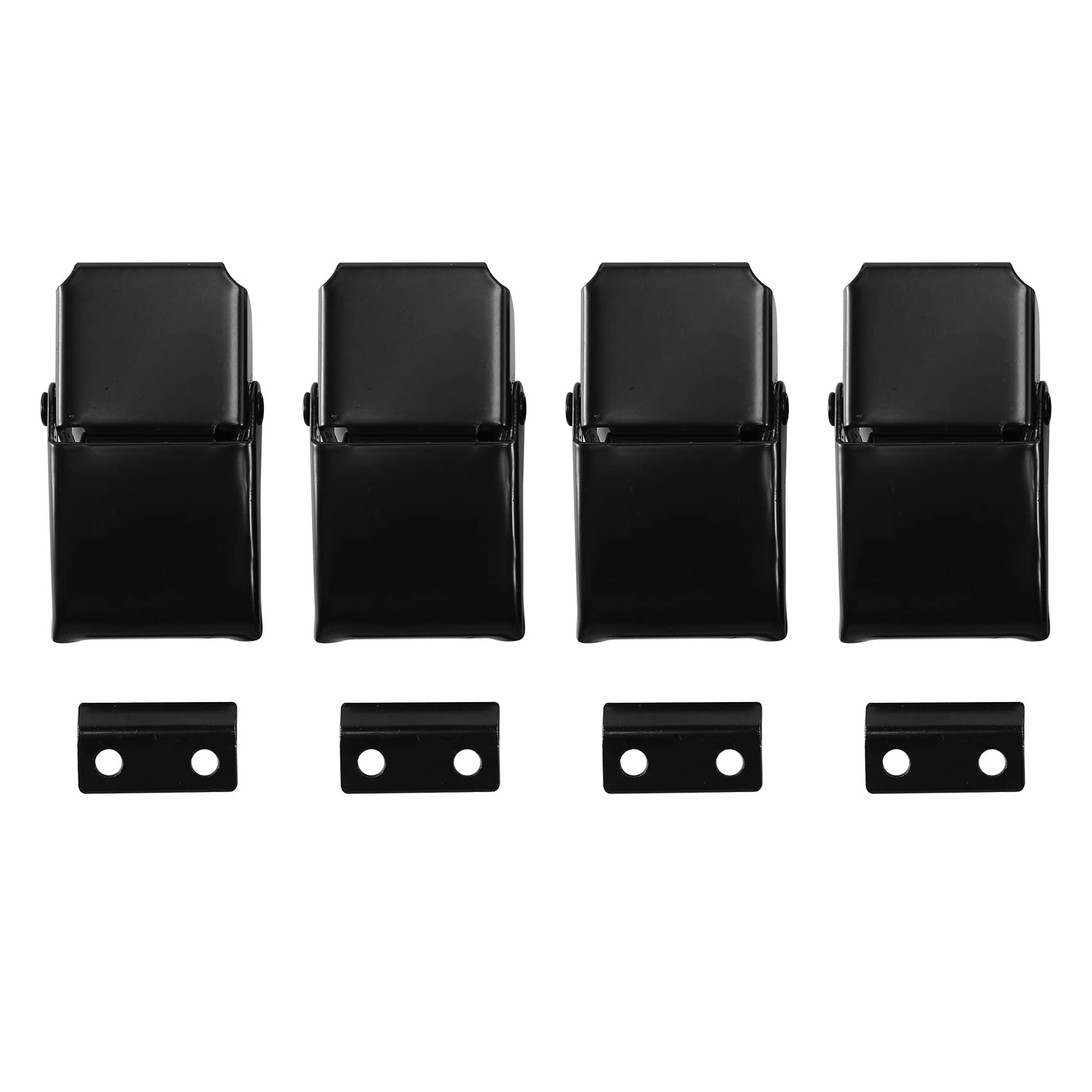 Aisuoka 4 Pcs A27 Black Concealed Toggle Loaded Catch Clamp for Case, Toolbox,Cleaner,Cabinet Boxes