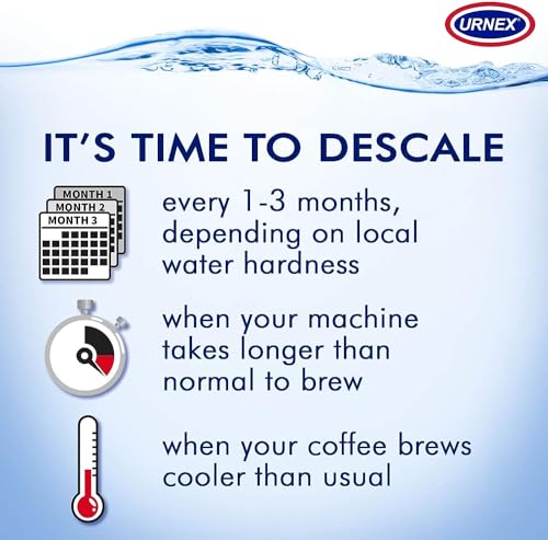 Image of Urnex Dezcal Coffee and Espresso Machine Descaling Powder, 4 Single Use Packets