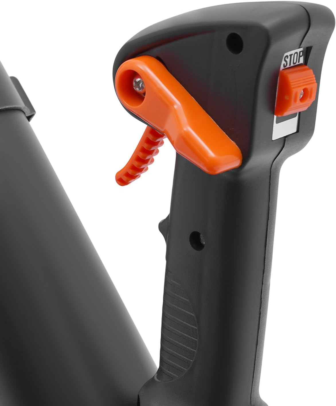 Control handle with adjustable speed lever and stop switch