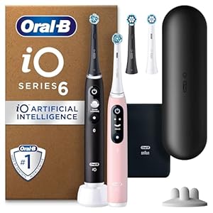 Oral-B iO6 Duopack Zwarte/Roze Elek...