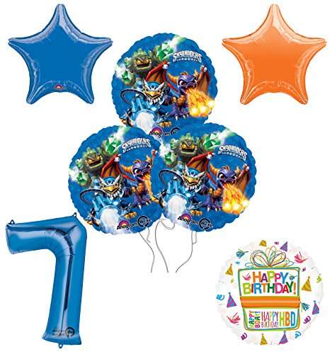 Mayflower Skylanders 7th Birthday Party Supplies and Balloon Decoration Bouquet Kit