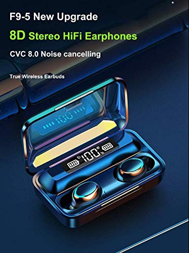 MDNS Wireless TWS Bluetooth 5.0 Earbuds, Sport Headphones With Battery Charging Case, Matte Design