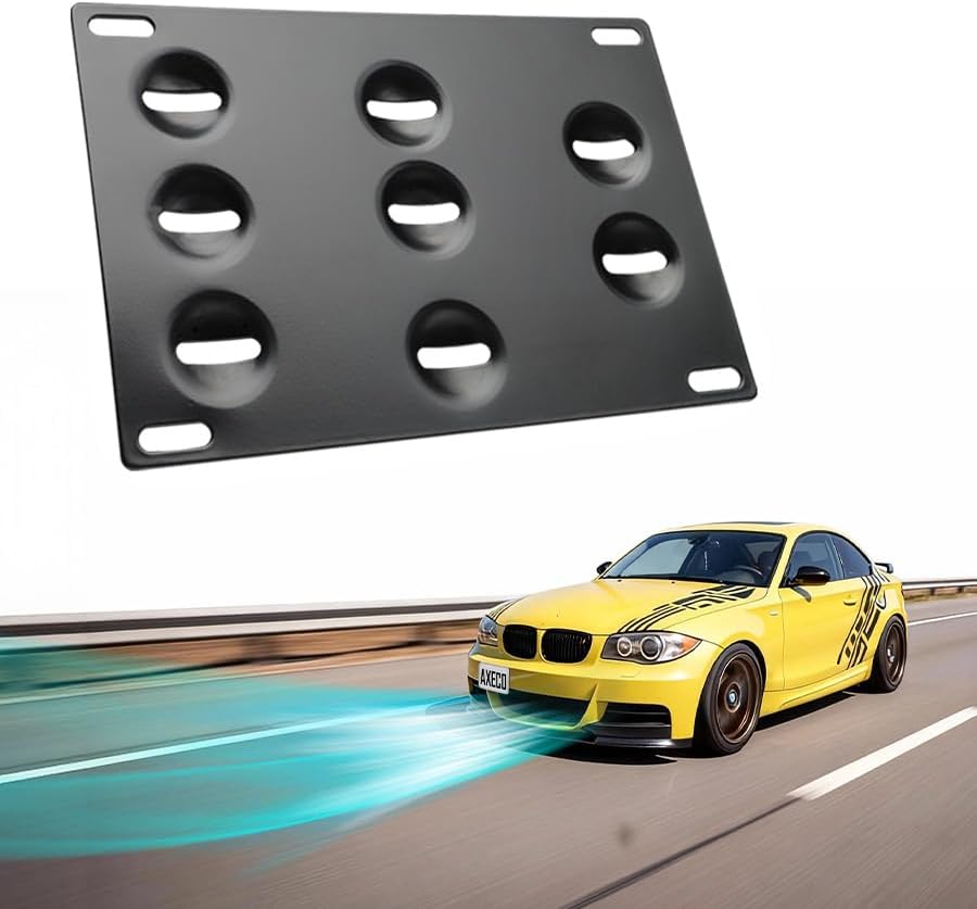 for BMW E82 E88 E90 E91 E92 E93 No Grilling Front Bumper Tow Hook License Plate Relocator Kit AXECO®Global Parts (E82/E88)