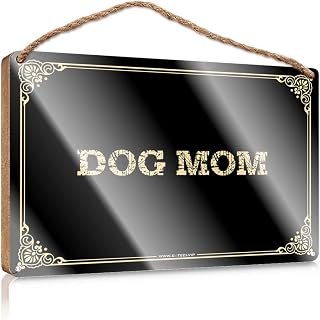 Plaque Wooden Plaque | Warning Hanging Rope & Rustic Bathroom Decor - Funny Utility Room Wall Decor/Dog Mom