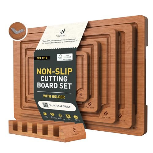 Bamboo Cutting Board Set Non Slip Feet with Holder Over Sink Best Grandpa Grandfather Elder Men Father Day Grandparents Great Papaw Peepaw Pawpaw Granddad Happy Birthday Christmas Unique Cool Gifts