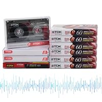 Natuce 10 Stück Kassette,Audio-Kassetten geräuscharm,60-Minuten Low Noise Musikkassette,Transparenter Kunststoff-Kassettenbandhülle,Leere Kassetten,für Vorlesungen Seminare Alltägliche Aufnahmen