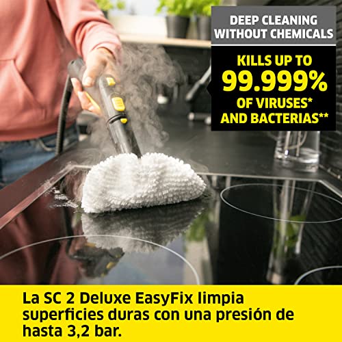 Karcher-SC-2-Deluxe-EasyFix-Limpiadora-de-Vapor-para-el-Hogar-con-Kit-de-Limpieza-de-Suelos-EasyFix-2-Tubos-Accesorios-Incluye-Bolsillo-Vaporeta-con-Indicador-Luminoso-LED-1513-2430 Karcher-SC-2-Deluxe-EasyFix-Limpiadora-de-Vapor-para-el-Hogar-con-Kit-de-Limpieza-de-Suelos-EasyFix-2-Tubos-Accesorios-Incluye-Bolsillo-Vaporeta-con-Indicador-Luminoso-LED-1513-2430