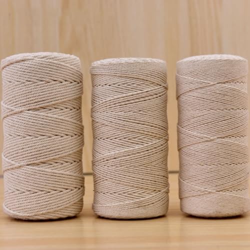 Cuerda de algodón suave para tejer tapices de macramé sin dañar tus manos 6