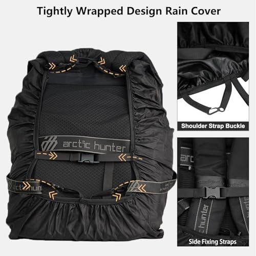 Image of Arctic Hunter Laptop Backpack with Rain Cover, Lightweight Waterproof Smart Backpack for Travel Work, School, Business & Outdoor Use