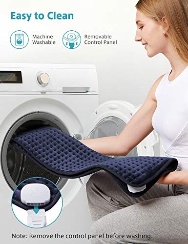 Homech Heating Pad for Back Pain and Cramps - XXX-Large [33 x 17 Inch] Ultra-Soft Heat Pad with Dry & Moist Heat Therapy, 6 Temperature Settings, Auto Shut-Off - Thumbnail 4