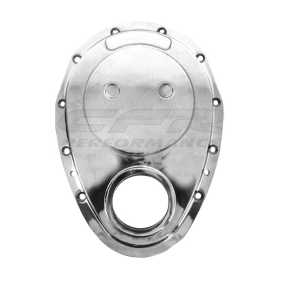 Aluminum Timing Chain Cover For Chevy Small Block 283-400 (Black Finish)