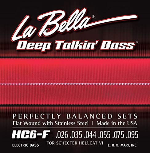 La Bella HC6-F Hellcat VI stainles steel flatwound, 026/095 - Les Beatles, Paul McCartney, John Lennon, RIngo Starr, George Harrison La Bella HC6-F Hellcat VI stainles steel flatwound, 026/095