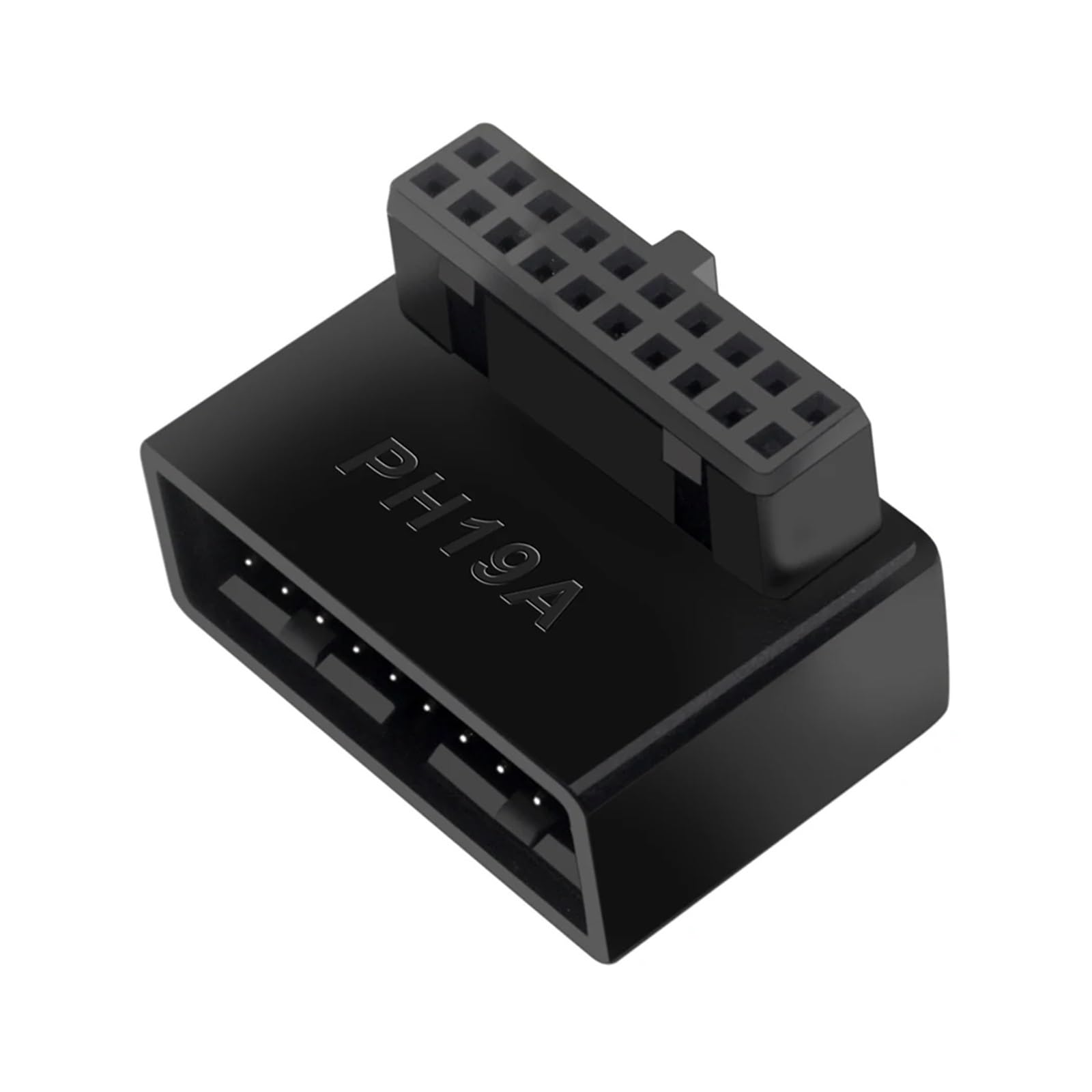 Adattatore di prolunga USB 3.0 19/20 pin maschio a femmina convertitore angolato di 90 gradi per presa connettore scheda madre PH19A (PH19A)