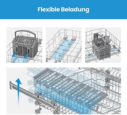 7. Bild von Midea SI 3.60N wi Geschirrspüler 60 cm Teilintegriert, 13 Maßgedecke, Halbintegrierter Spülmaschine mit WiFi, Extra Trocknung, 7 Programme, 49dB, 0~24 Startverzögerung - Inox