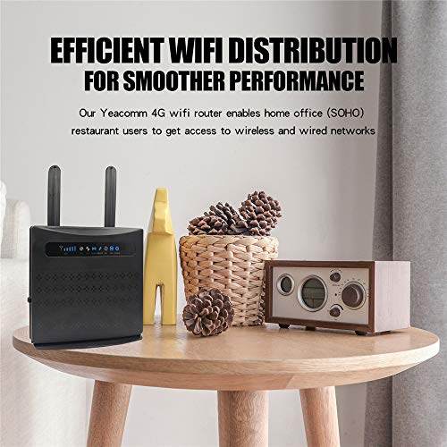 Yeacomm 4G Lte Cpe Router With Sim Card Slot, 4G Wi-Fi Router With 2 Rj11 And 4 Rj45 Ports, Unlocked 3G 4G Wireless Router For Home/Office, Support Voice Calling, T-Mobile Only,Not For At&T #TOP6