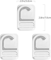 Vista 4 de DOITOOL Ganchos adhesivos para trapeador sin perforaciones, soporte de pared, paquete de 3 ganchos fuertes para organización de herramientas