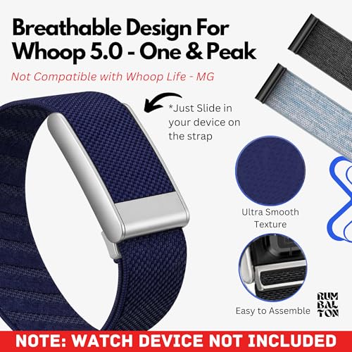 Image of Nylon Strap Compatible with Whoop 5.0 Band Strap - Durable, Adjustable Fitness Tracker Strap | Breathable, Comfortable Bands for Workout, Sleep, and Health Monitoring (Device Not Included)