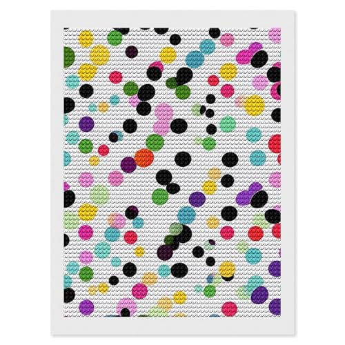 Peinture diamant motif à pois DIY tableau strass décoration maison