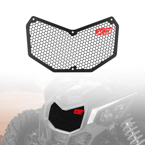 XUTVOTOR X3 Front Mesh Grill, Black Iron Front Grille for Can-Am Maverick X3 XDS XRS MAX Turbo RR 2017 2018 2019 2020 2021 2022 2023 2024 2025 Accessories