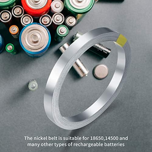10M Nickel Strip, 0.15x8MM Battery Nickel Strip, 18650 Lithium Battery Nickel-Hydrogen and Nickel-Cadmium Battery Pack Welding Belt Lug