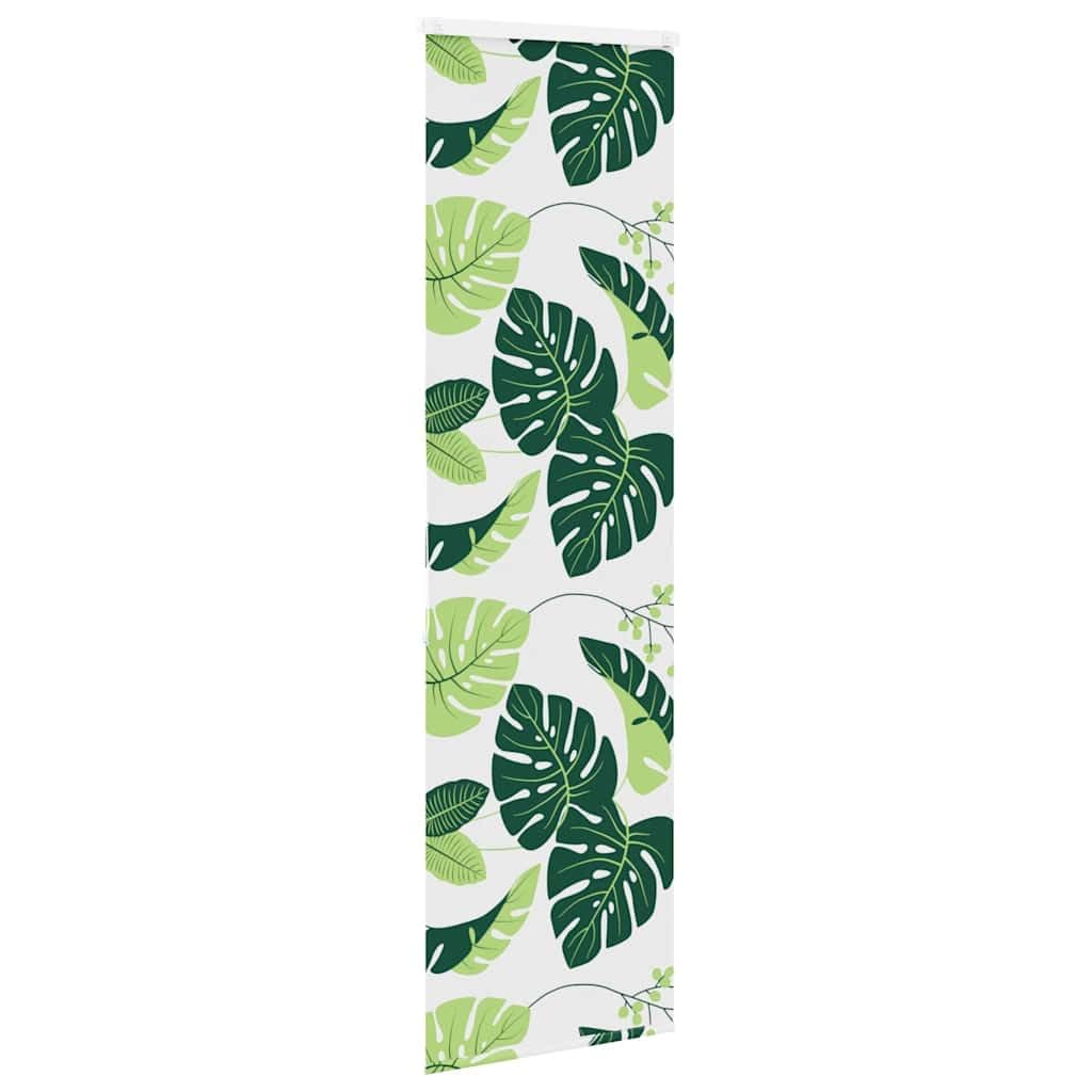 Roleta prysznicowa z kasetą 70 x 240 cm, wodoodporny materiał PEVA, szerokość materiału 66 cm, wzór zielonych liści, do łazienki, wnętrz, łatwy montaż